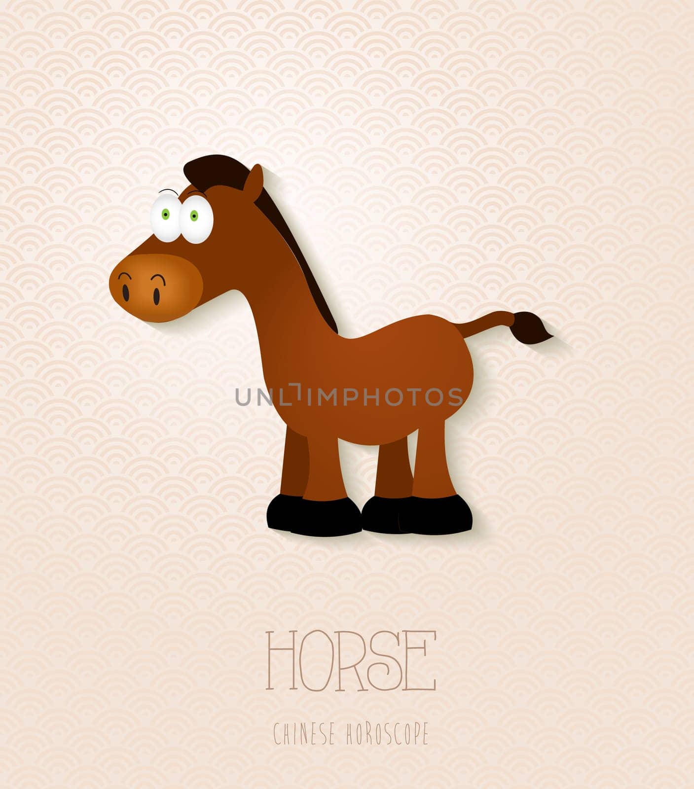 2014 Chinese New Year of the Horse funny cartoon zodiac collection illustration. EPS10 vector file with transparency layers.
