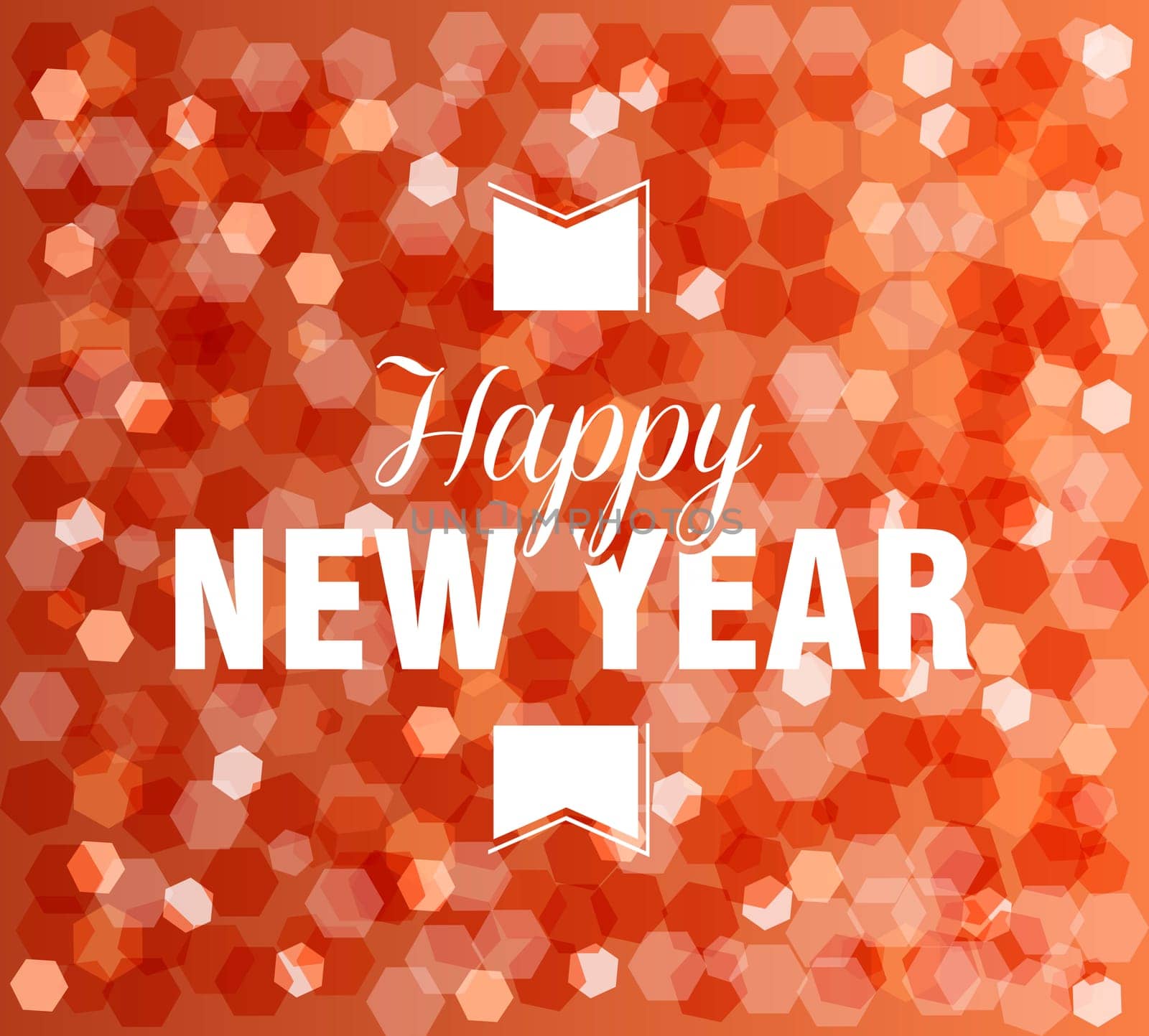 Happy new year holidays glow defocus lights vintage greeting card design. EPS10 vector with transparency organized in layers for easy editing.