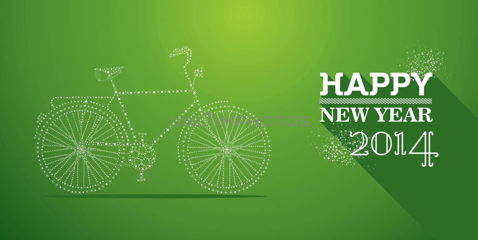 Happy new year 2014 holidays contemporary invitation card design background. EPS10 vector file with transparency layers.