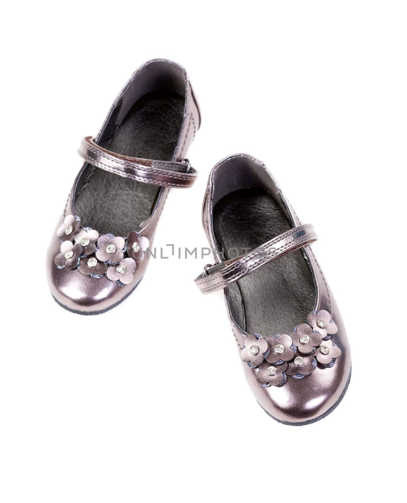 Dressy shoes for girls isolated on white background