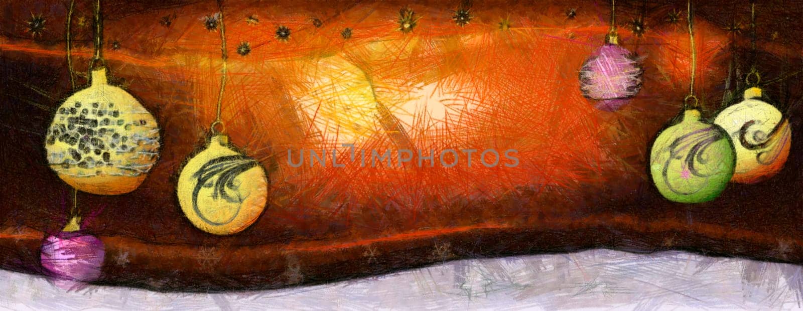 Abstract illustration - Christmas decoration - Christmas ball