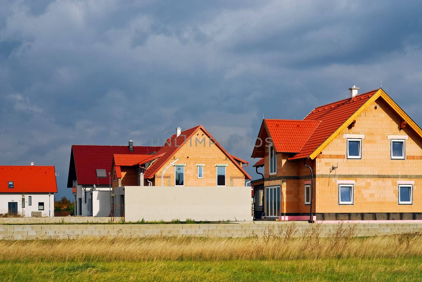 New houses of a settlement