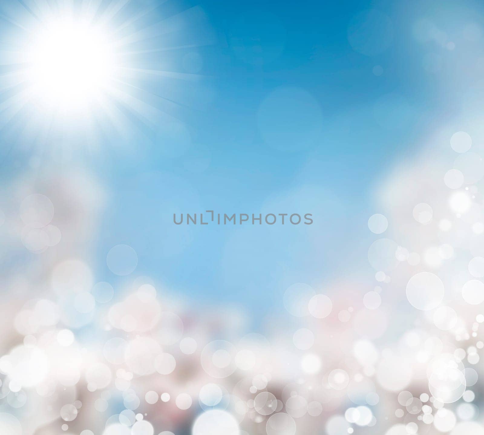 Spring background with colorful lights