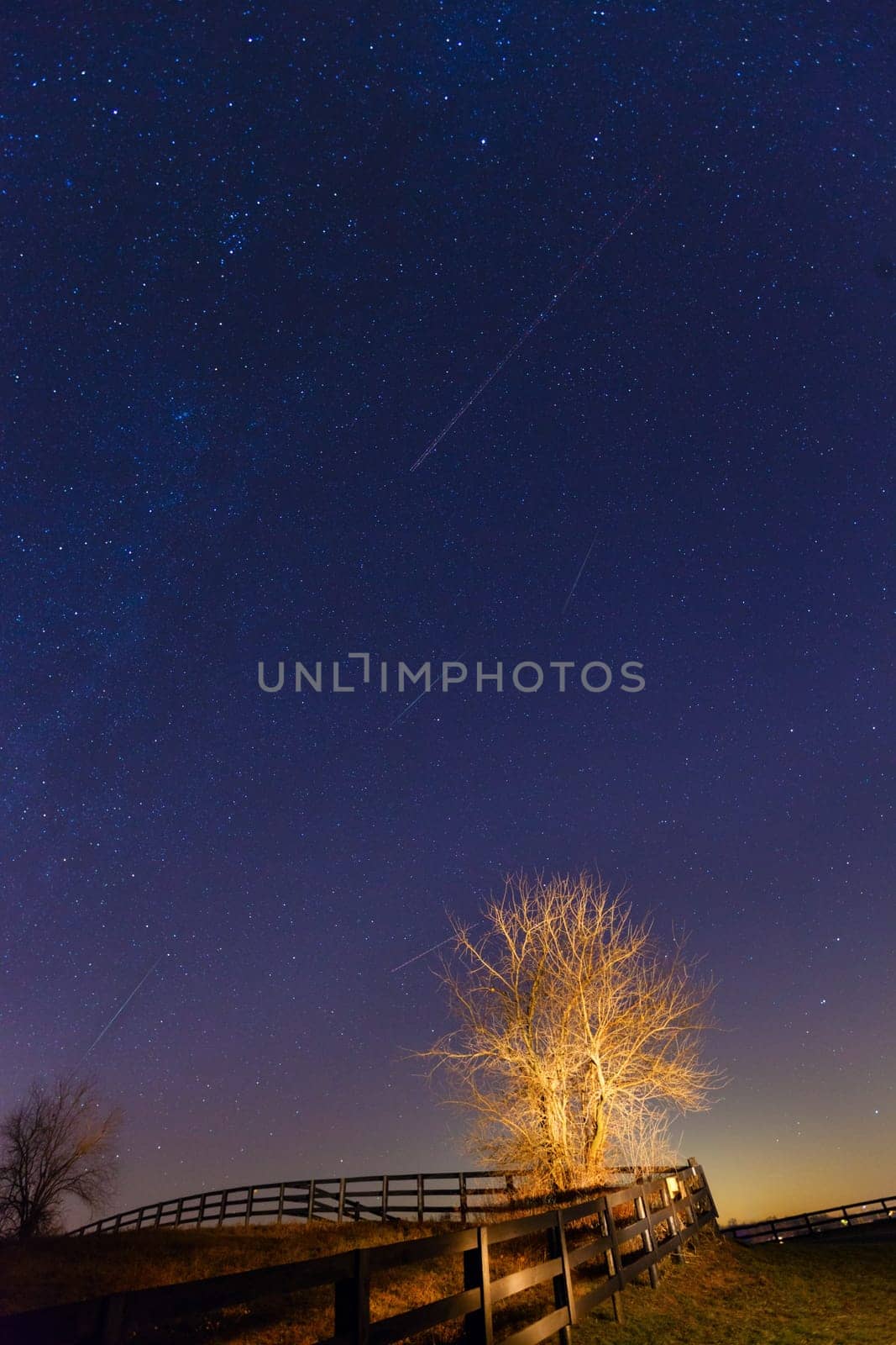 View of Geminid meteor shower on December 14, 2012
