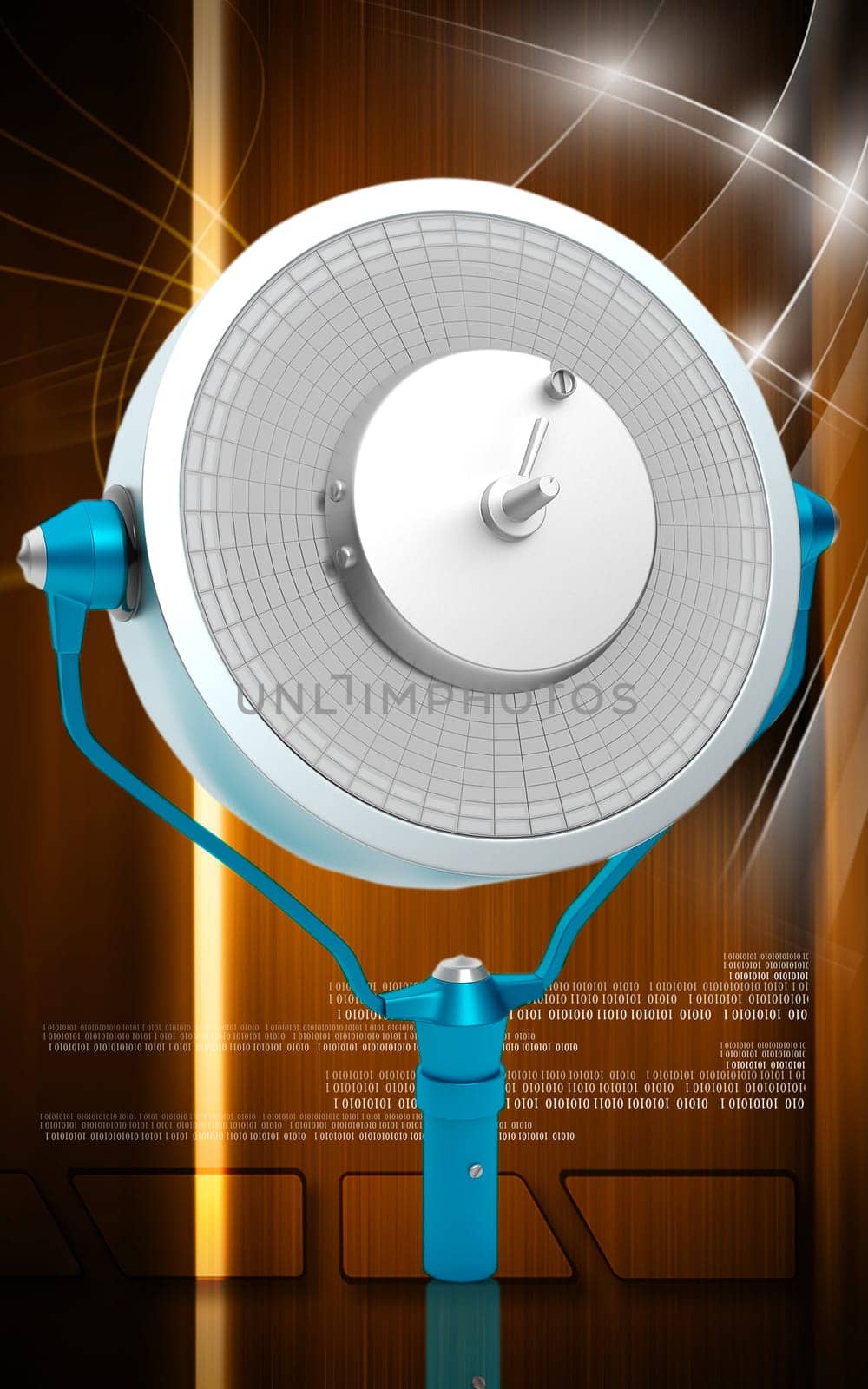 Digital illustration of operation theatre light in colour background