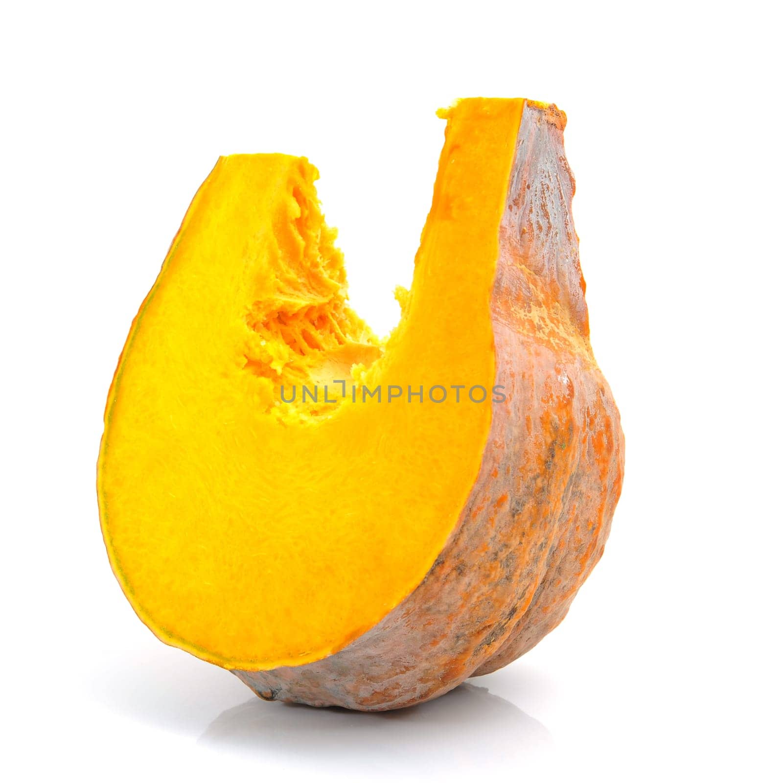 Sliced Pumpkin Isolated on White