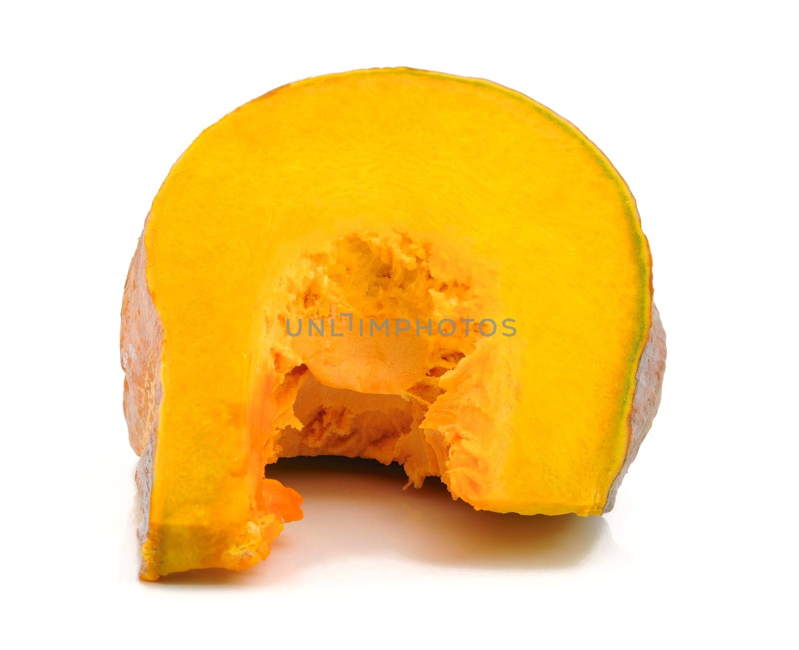 Sliced Pumpkin Isolated on White