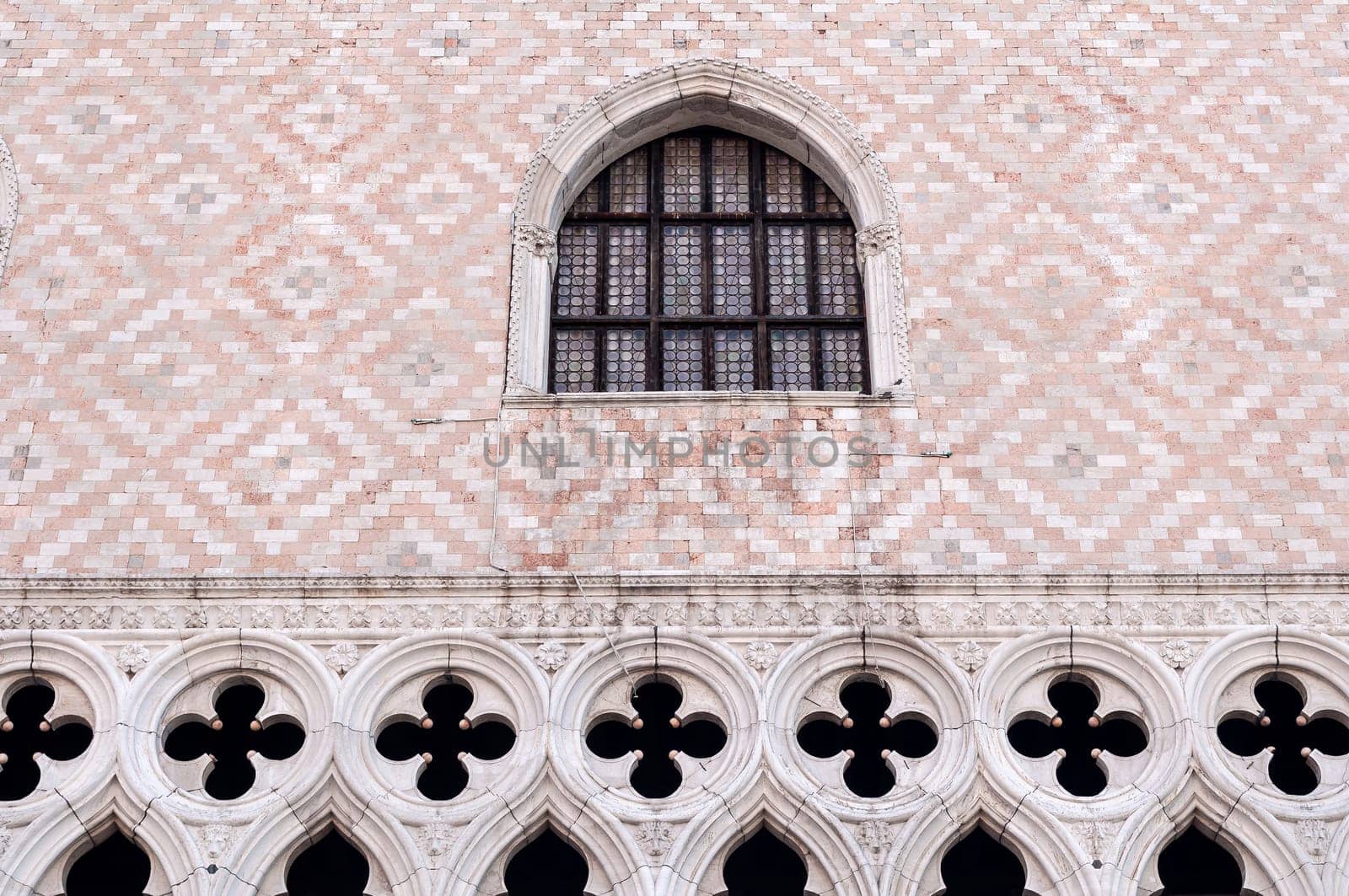 Detail of Venetian architecture, Palazzo Ducale, Venice, Italy.