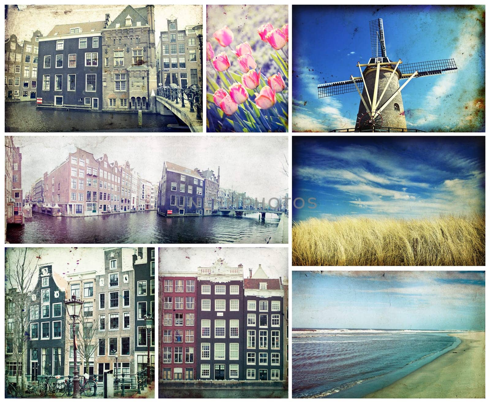 Collage made of various representative photos from Netherlands