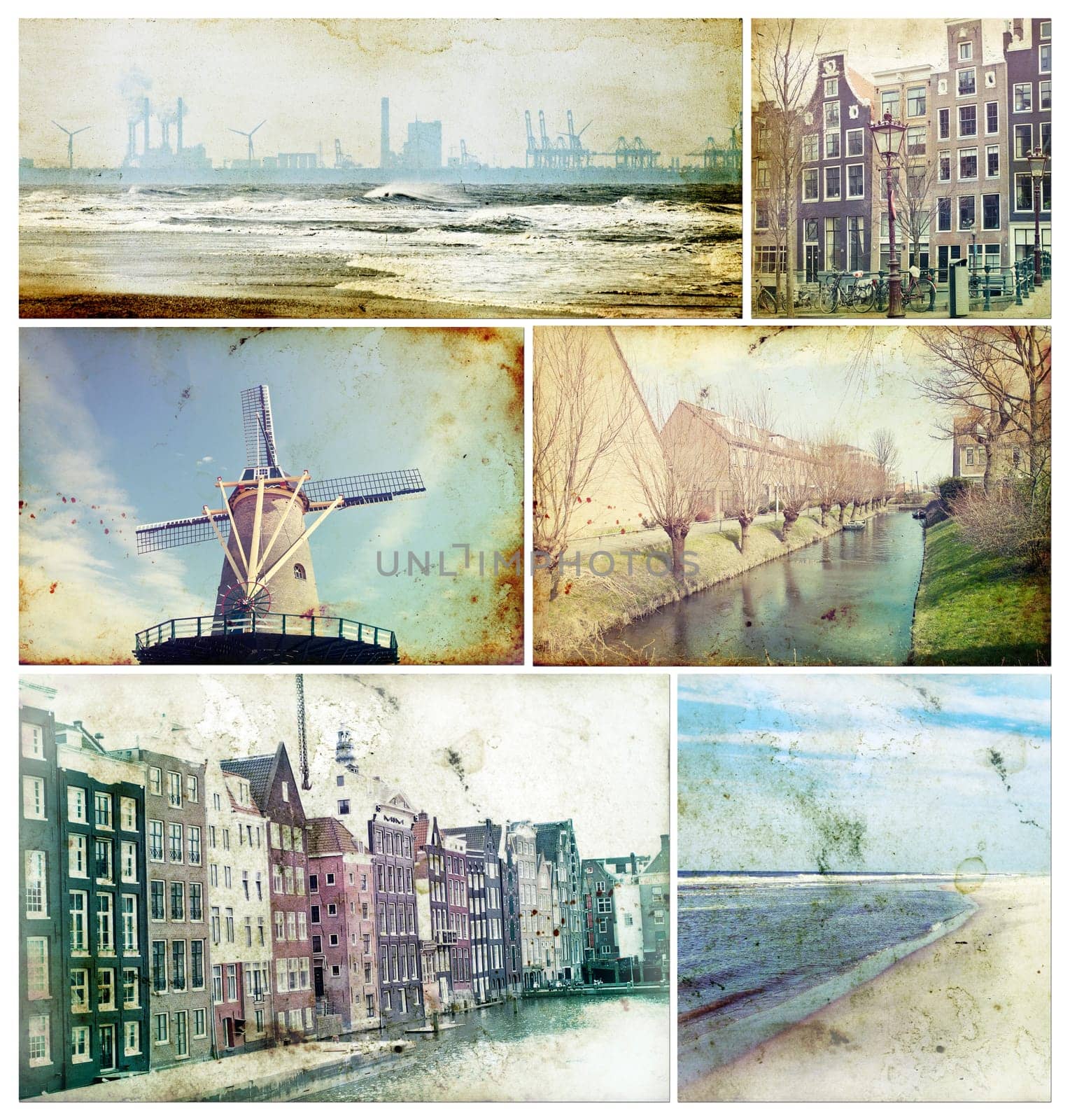 Collage made of various representative photos from Netherlands