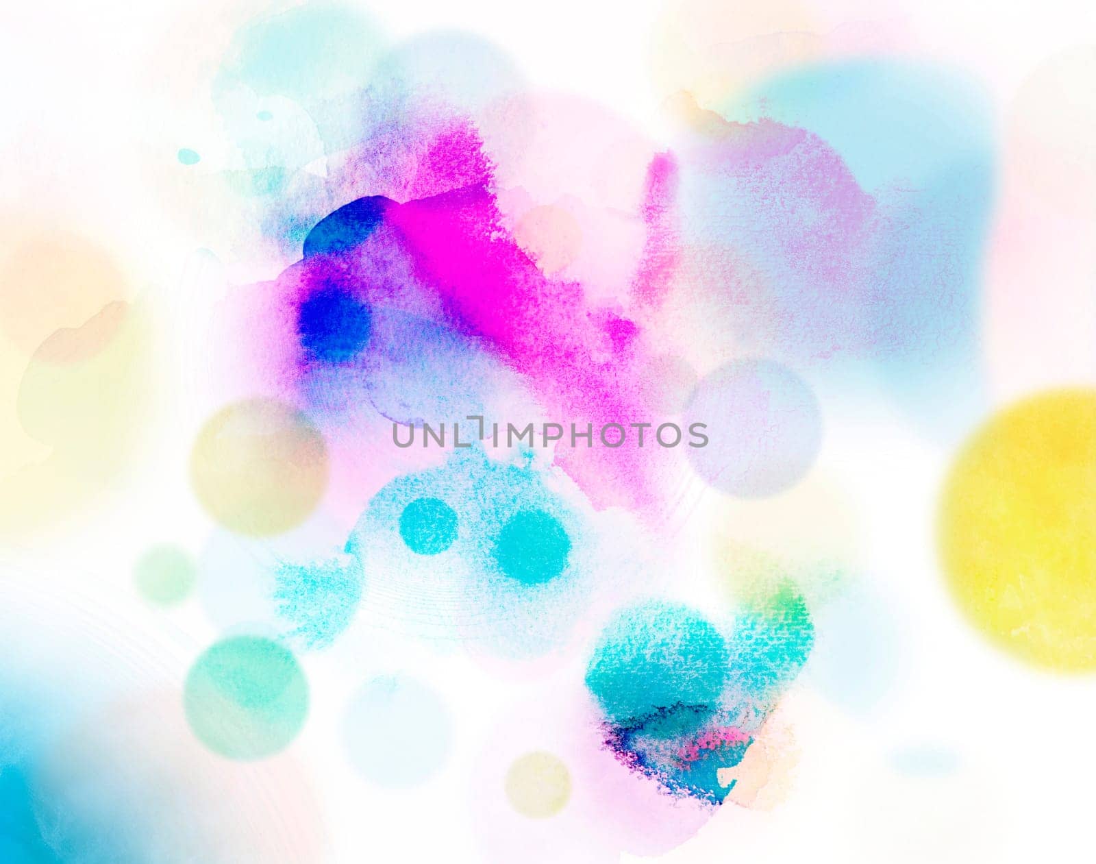 Watercolor Abstract Circles Colorful