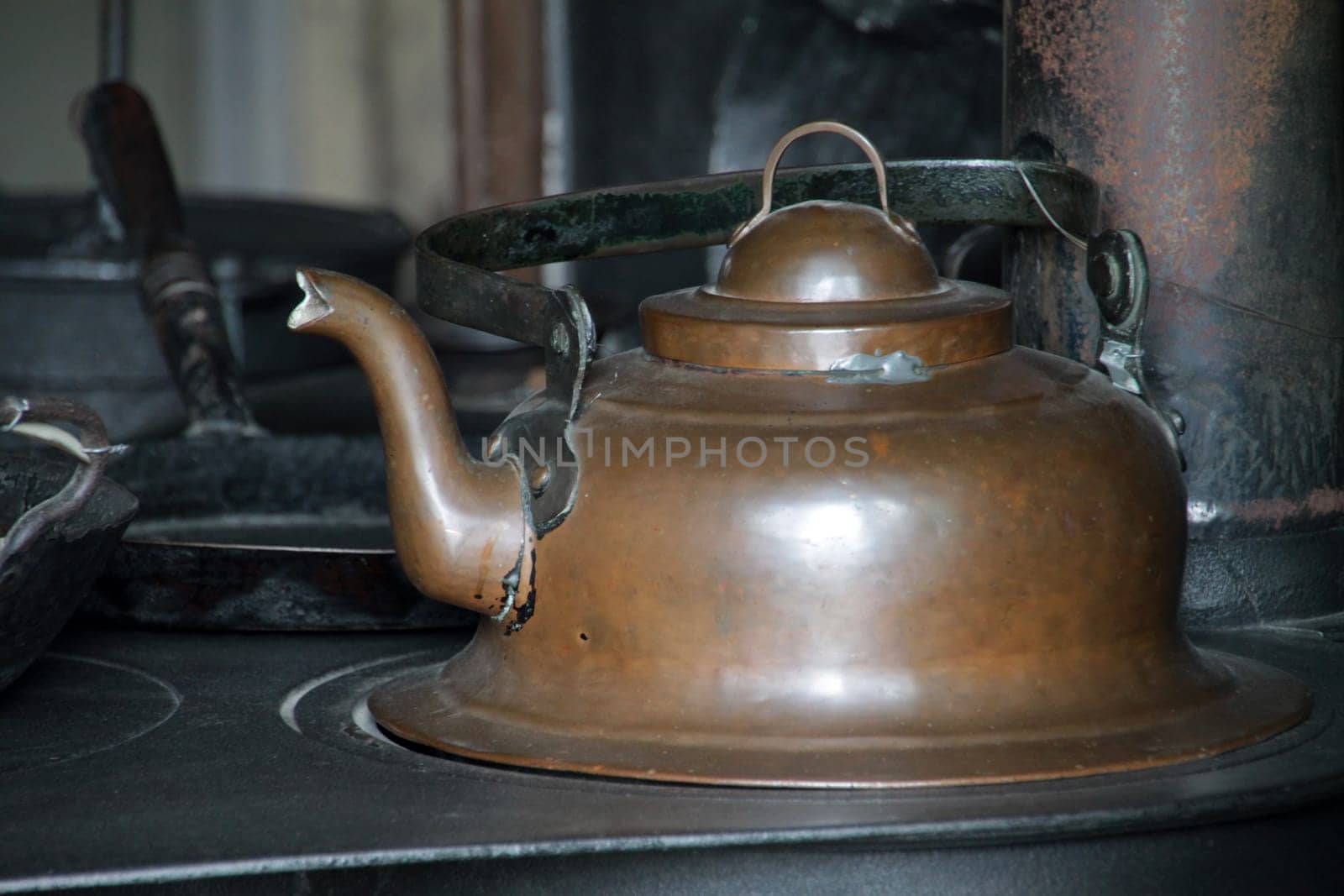 Old copper kettle