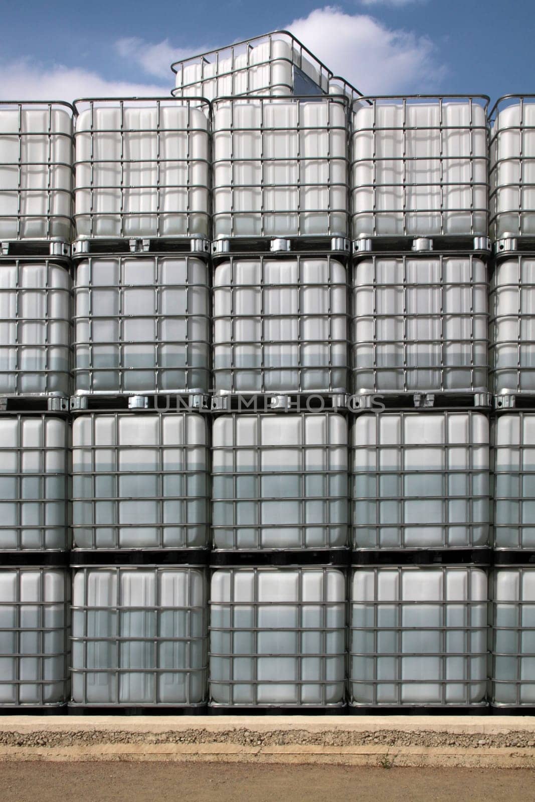 Stacked water tanks