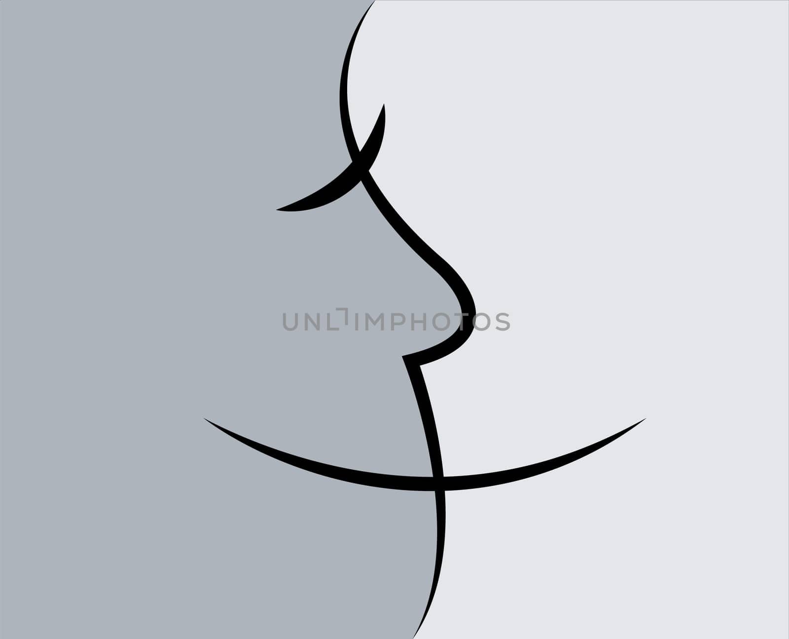 baby face silhouette illustration
