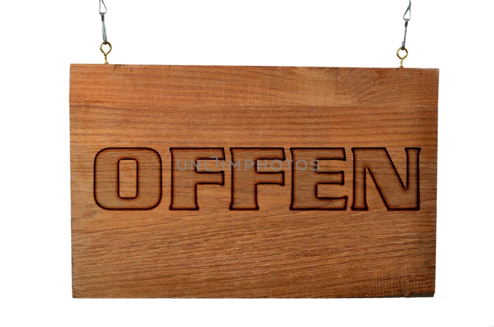 Open wooden sign open door sign.