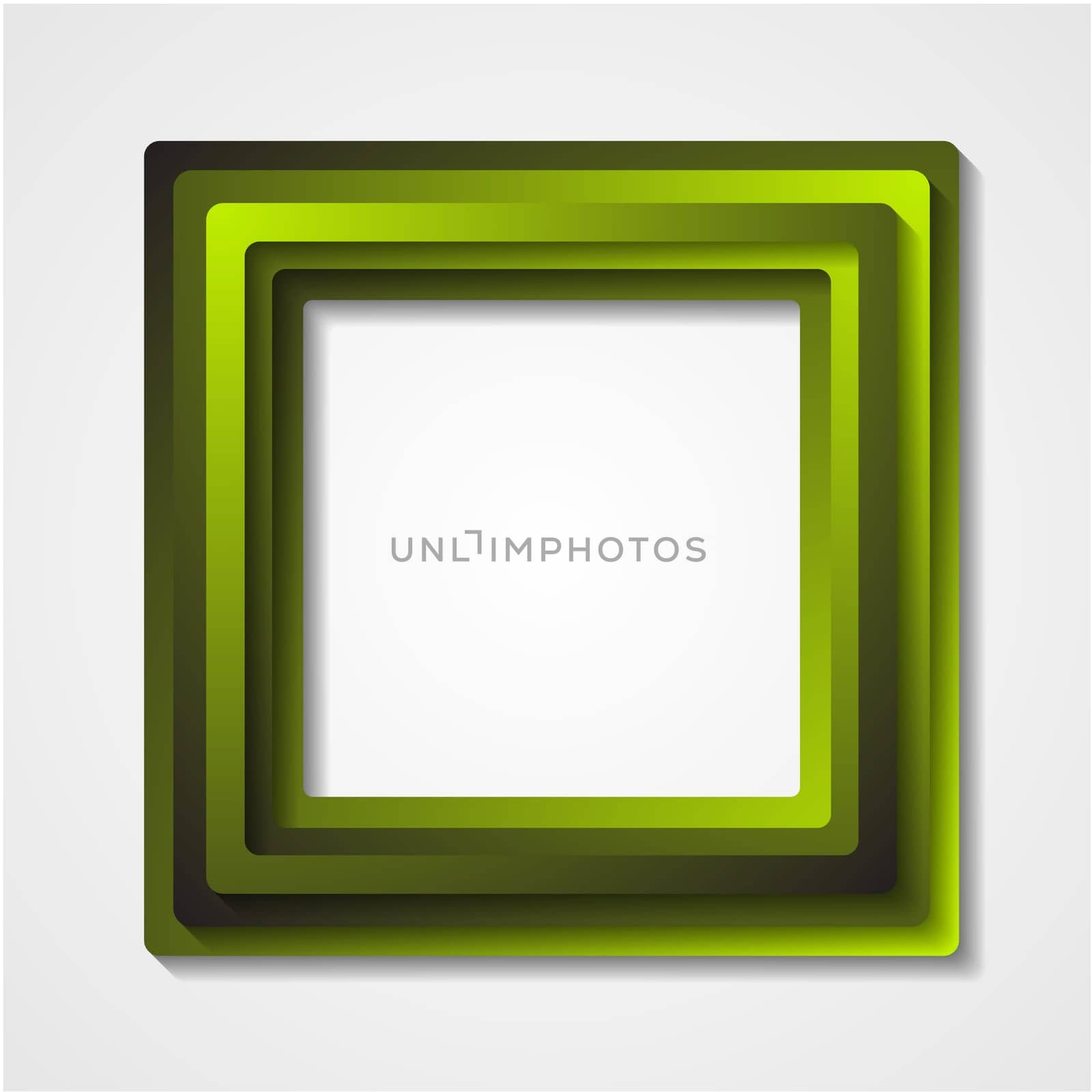 Green vector square shapes design