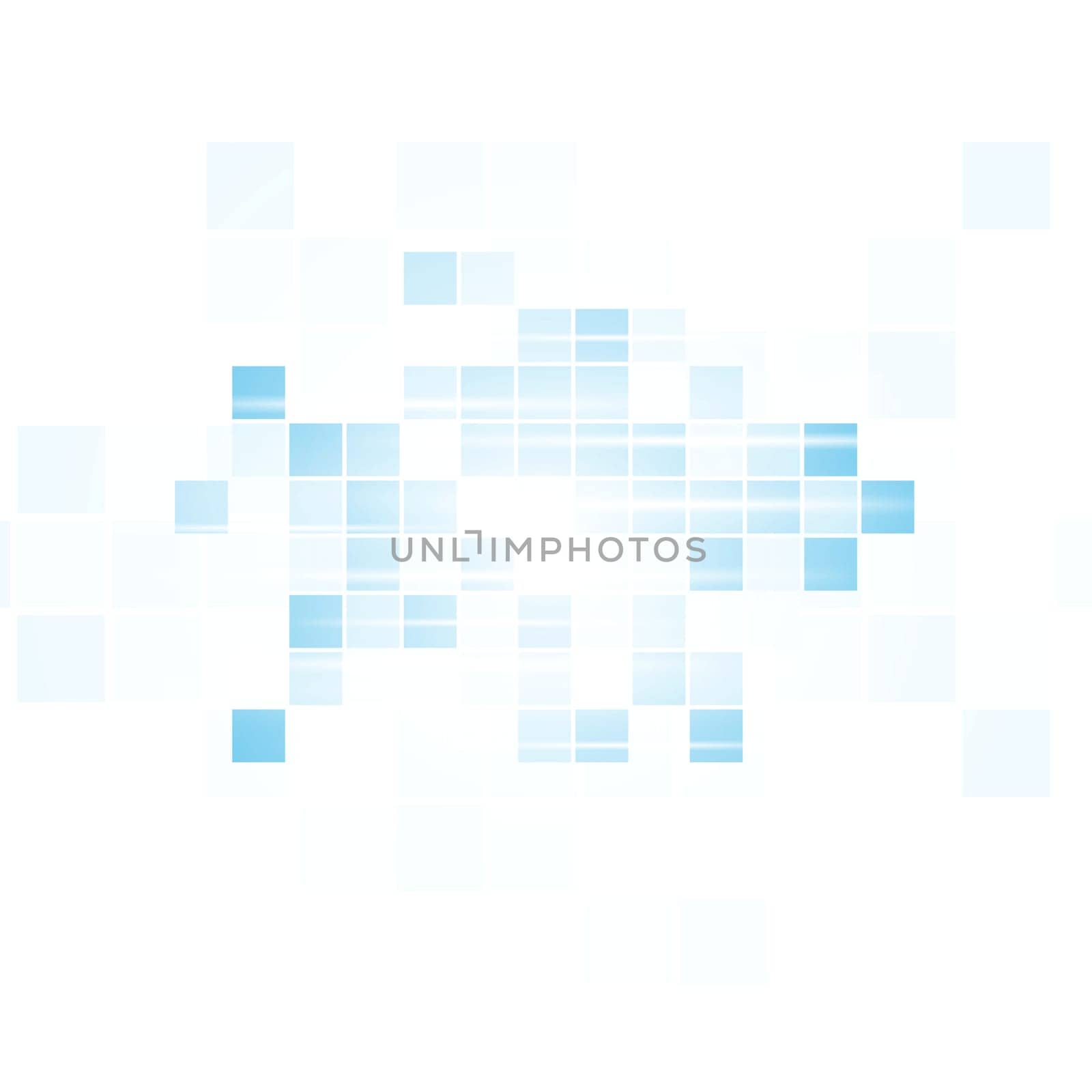 Abstract white and blue squares backdrop