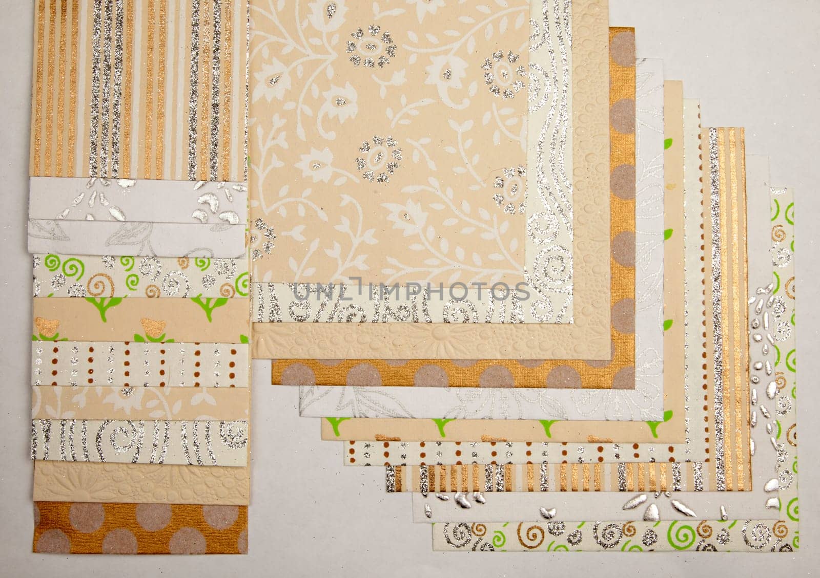 Handmade paper textures assortment