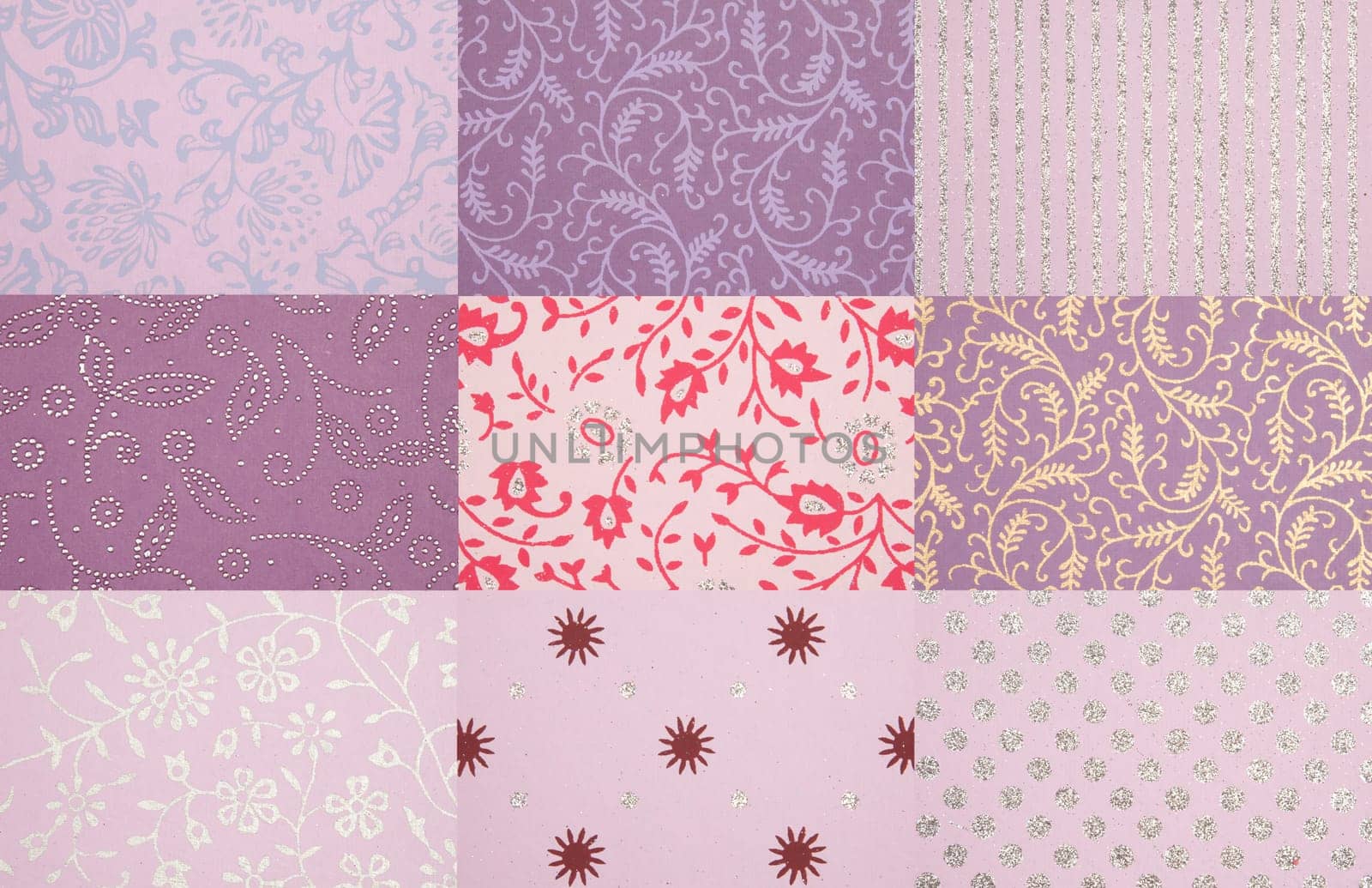 Handmade paper textures assortment