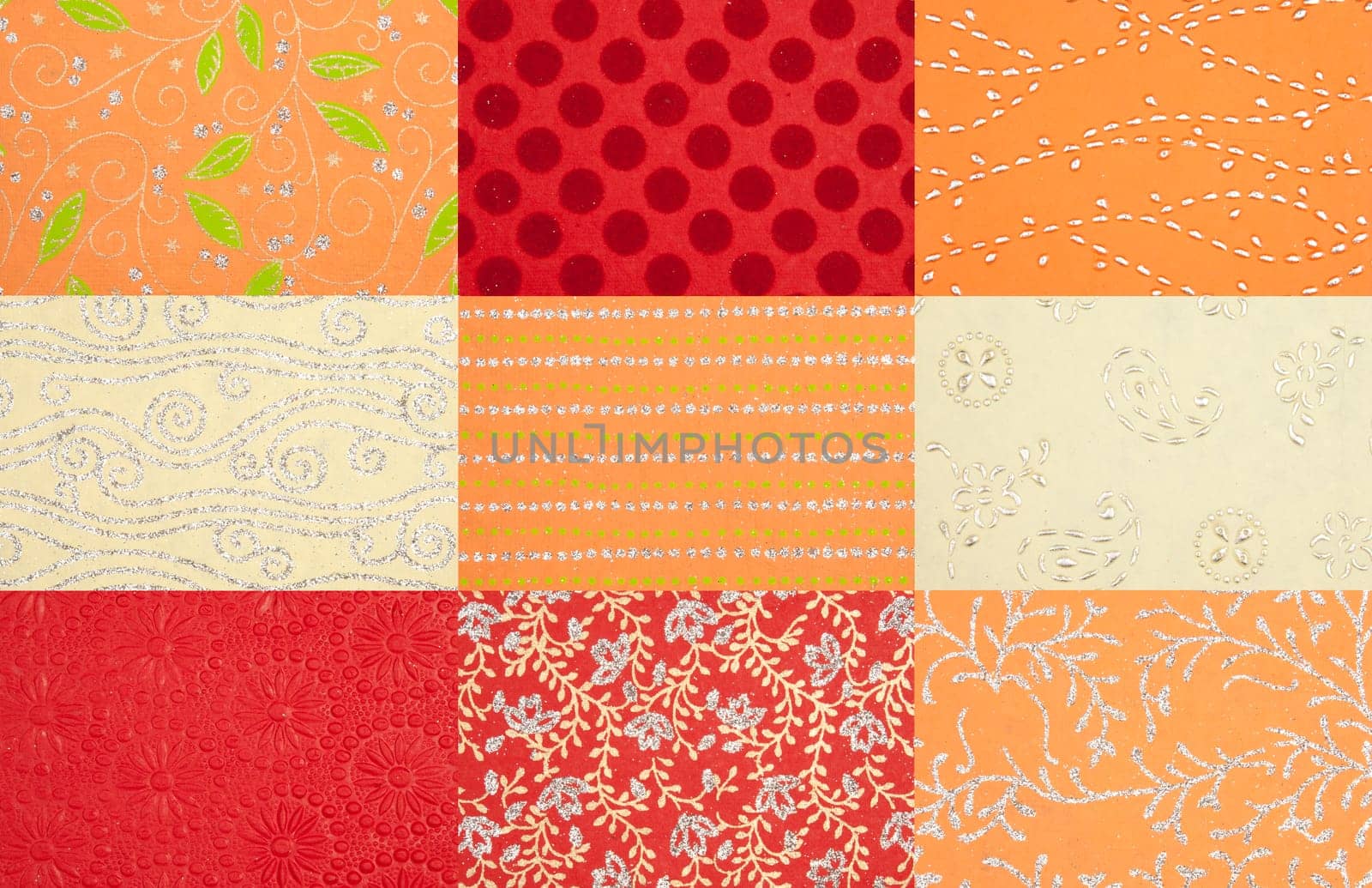 Handmade paper textures assortment