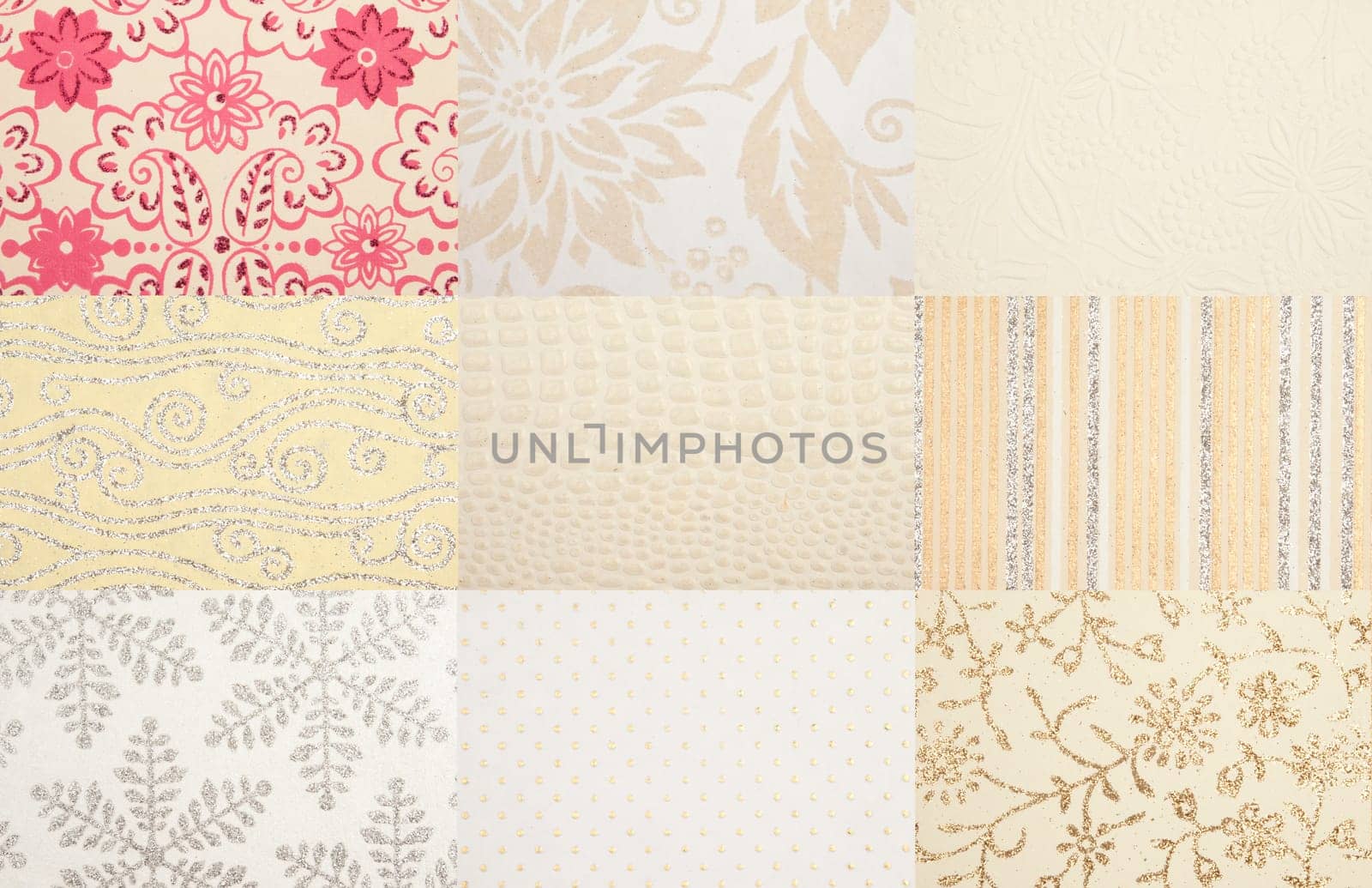Handmade paper textures assortment