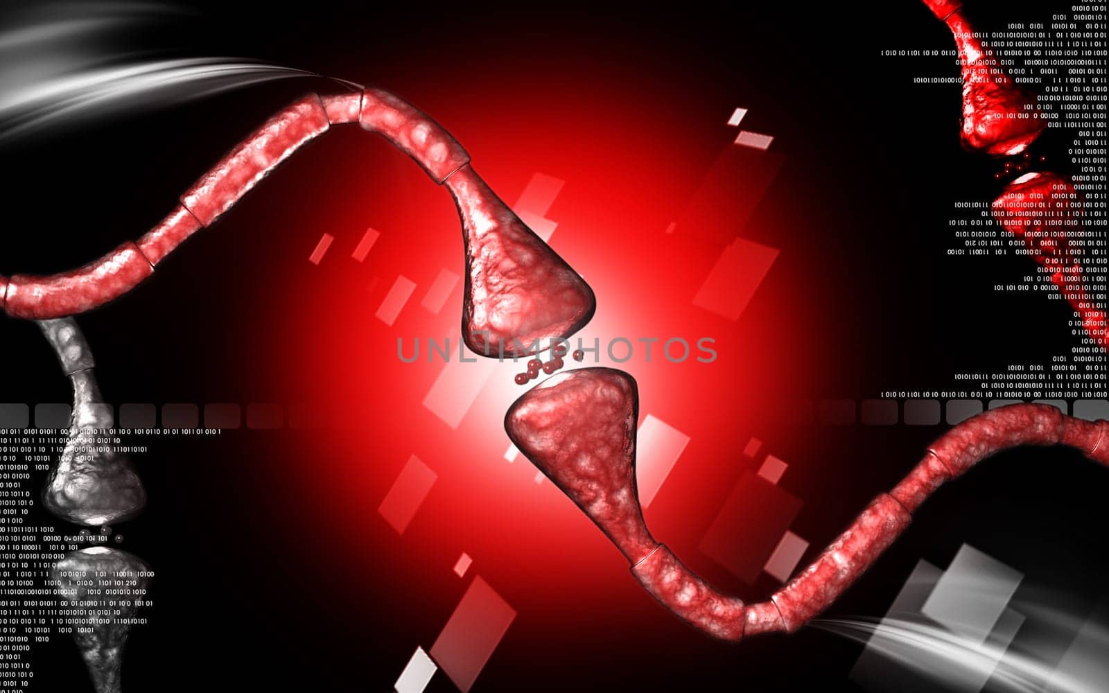Digital illustration of Synapse in colour background