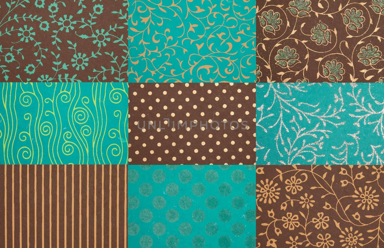 Handmade paper textures assortment