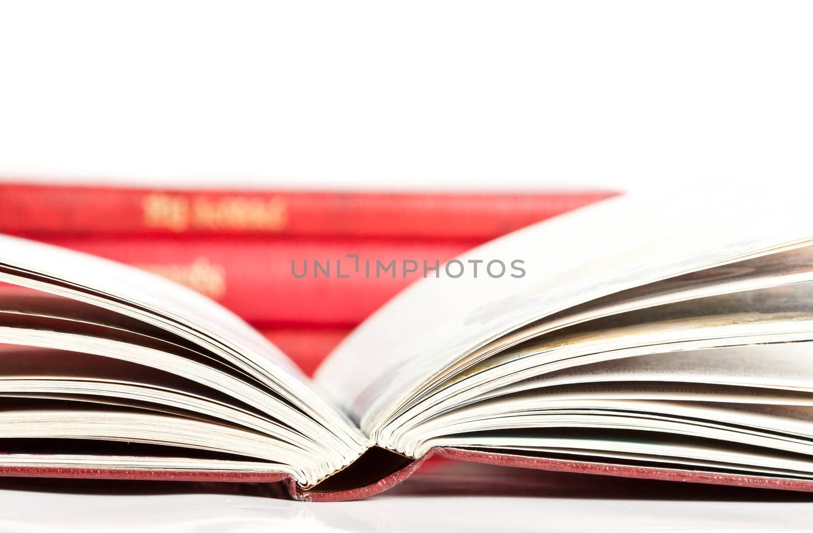 Close upon open book
