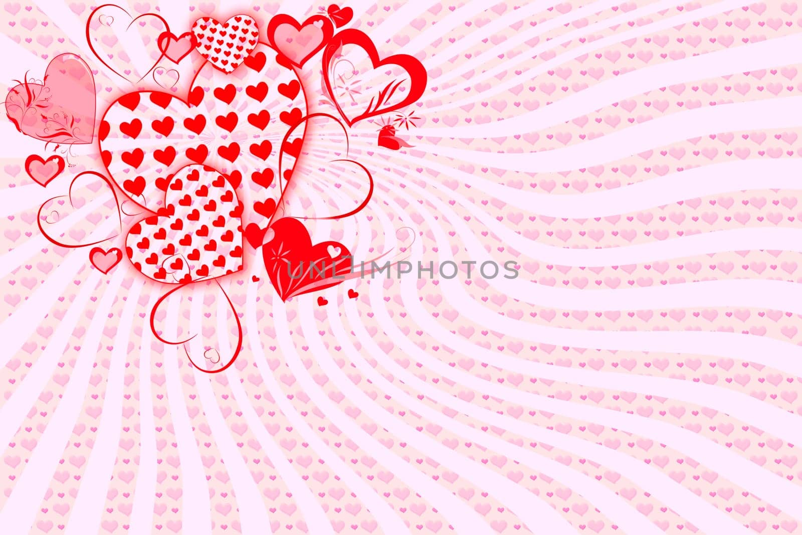 Greeting card for Valentine's Day with a space for text