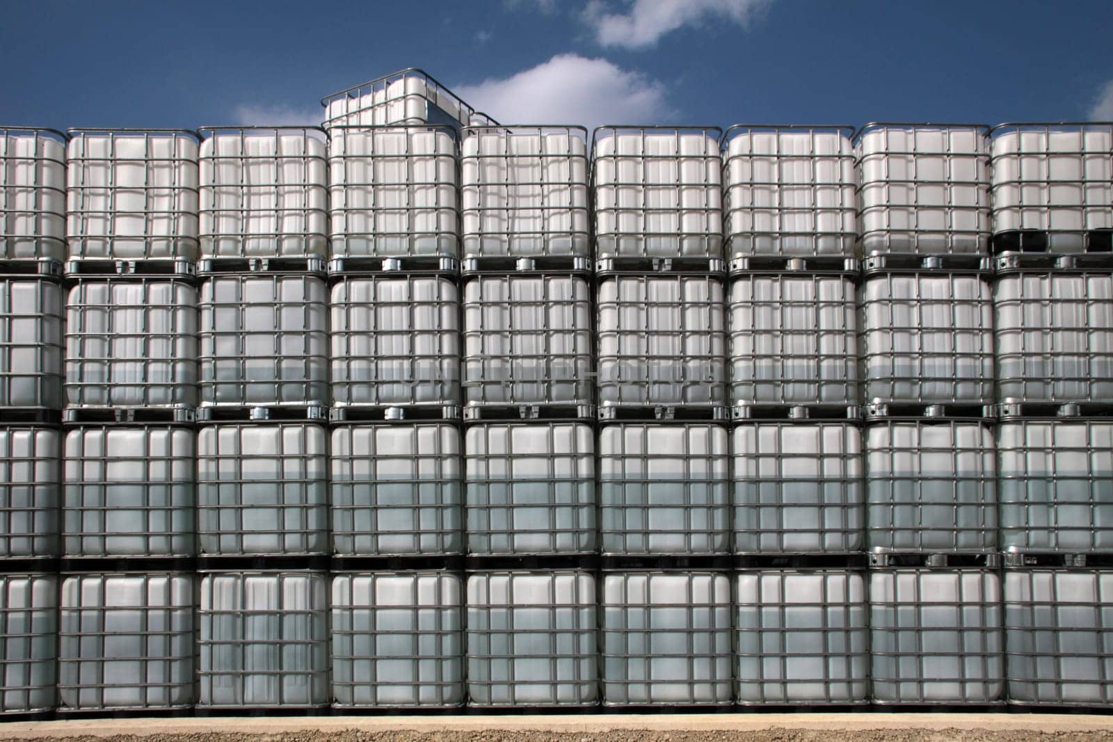 Stacked water tanks