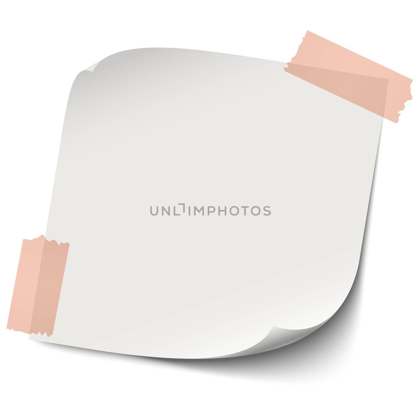 Note / note with adhesive tape