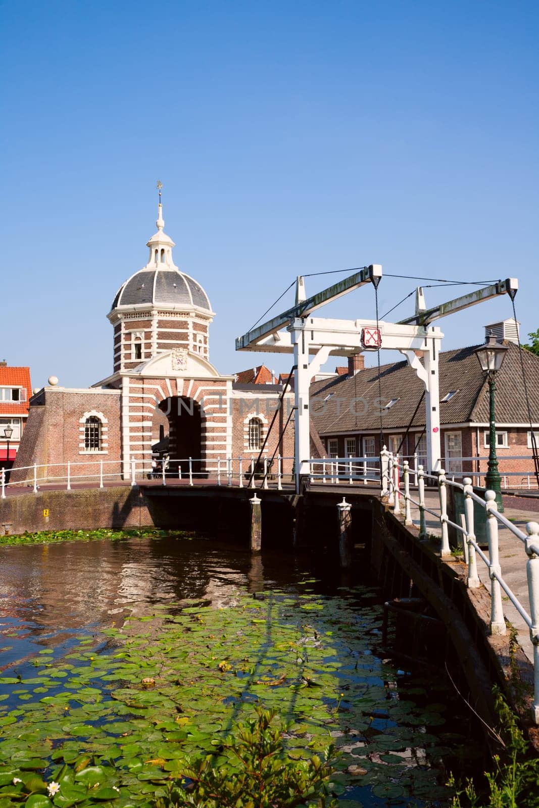 The Morspoort city gate in Leiden, the Netherlands.