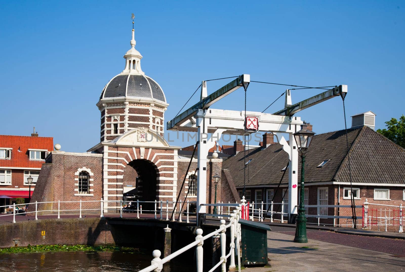 The Morspoort city gate in Leiden, the Netherlands.