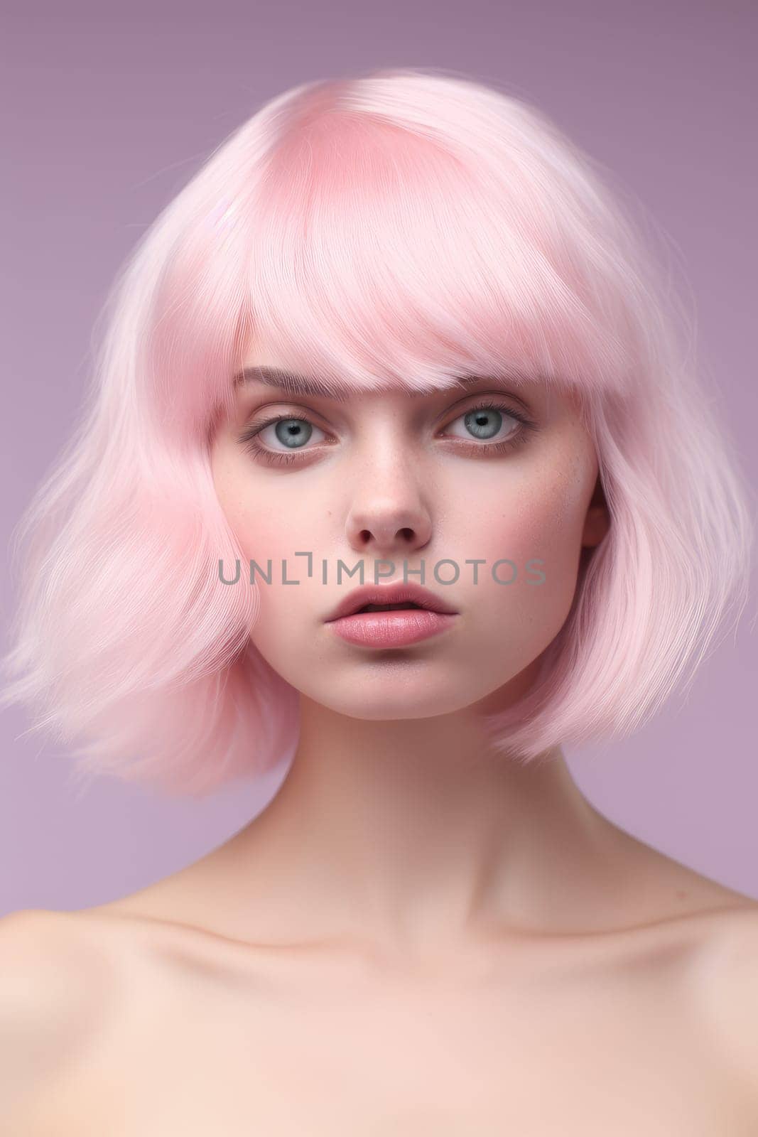 Attractive barbie style woman in pink clothes , AI Generated by Desperada