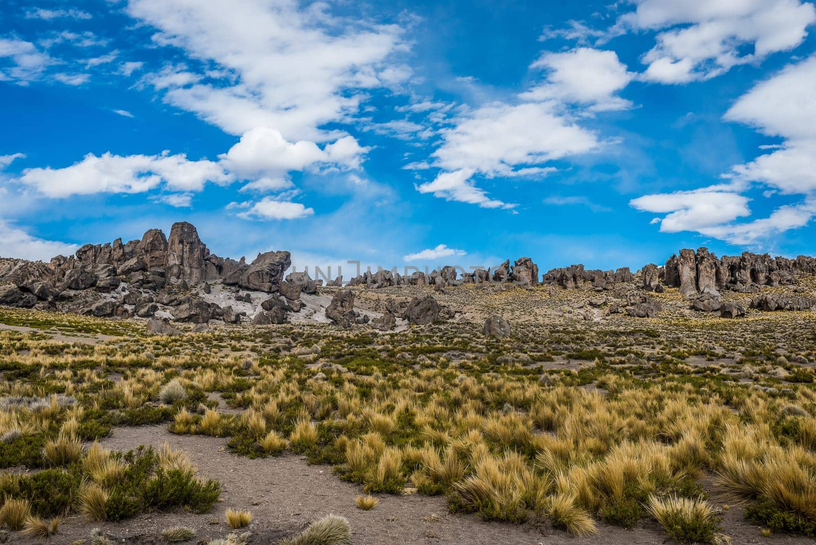 Imata Stone Forest in the peruvian Andes at Arequipa Peru