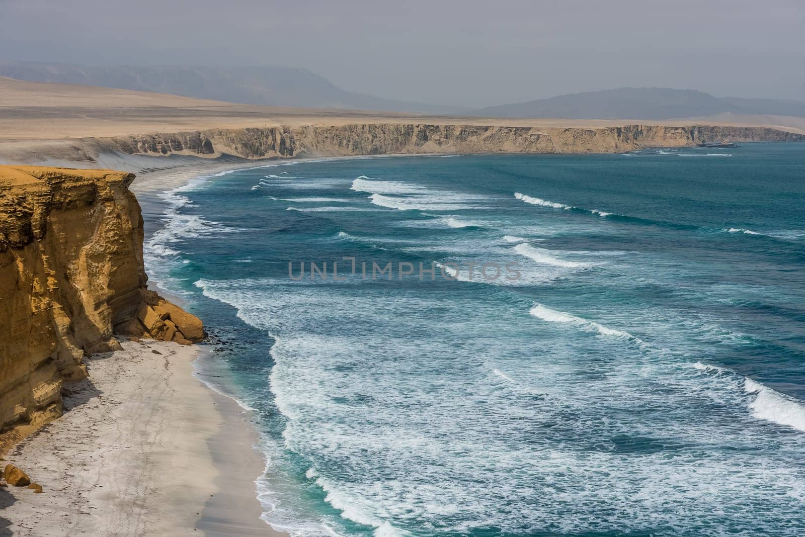 Paracas bay in the peruvian coast at Ica Peru