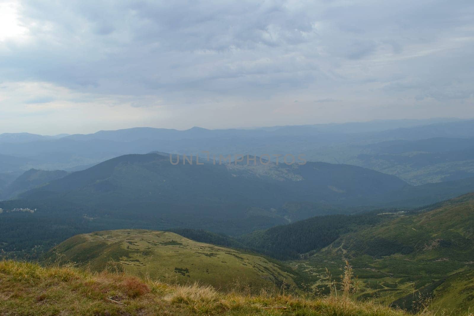 mountain, green, sky, cloud, footpath, eternity, nature, tranquil