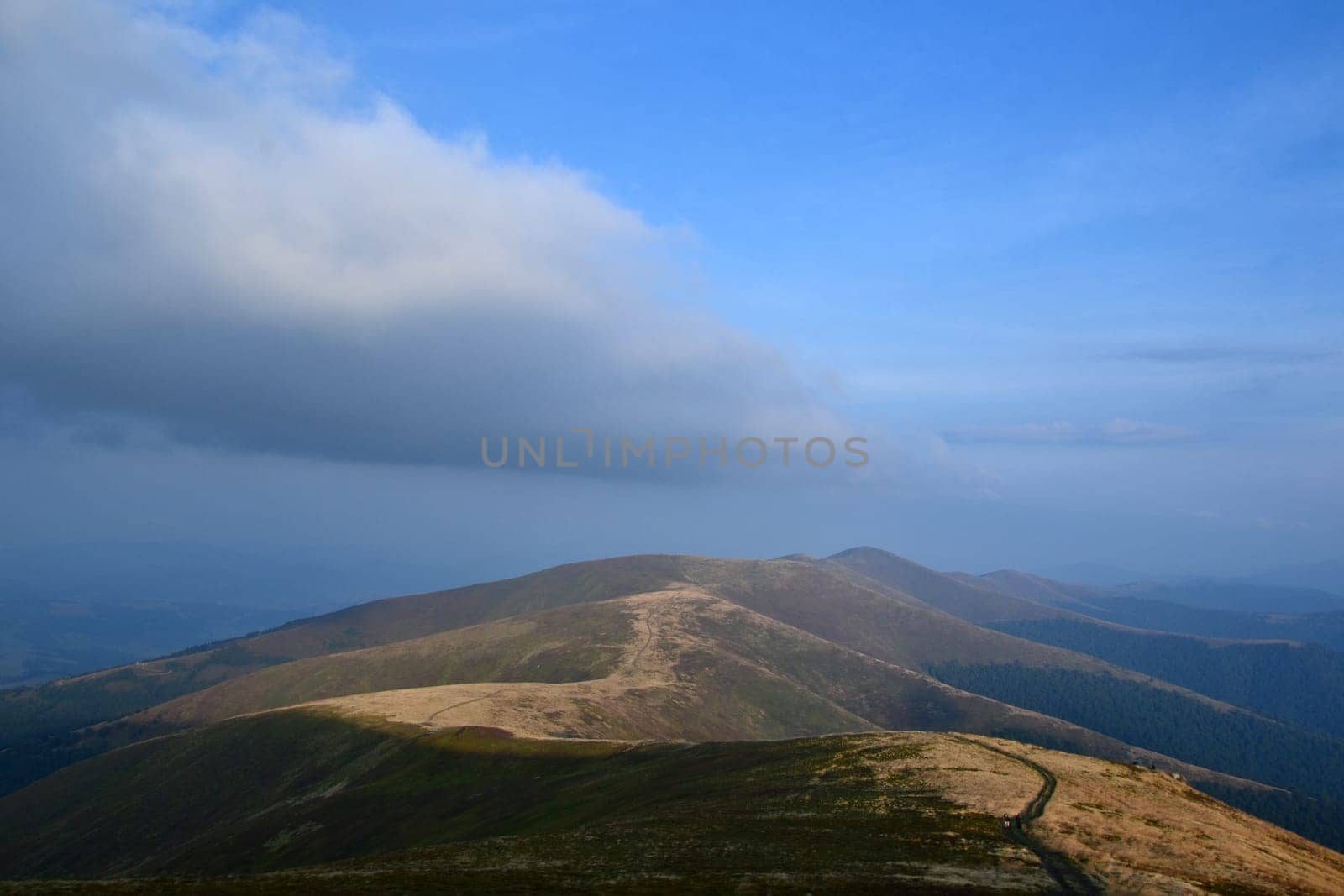 mountain, sky, cloud, eternity, nature, tranquil, hill, scene, ridge