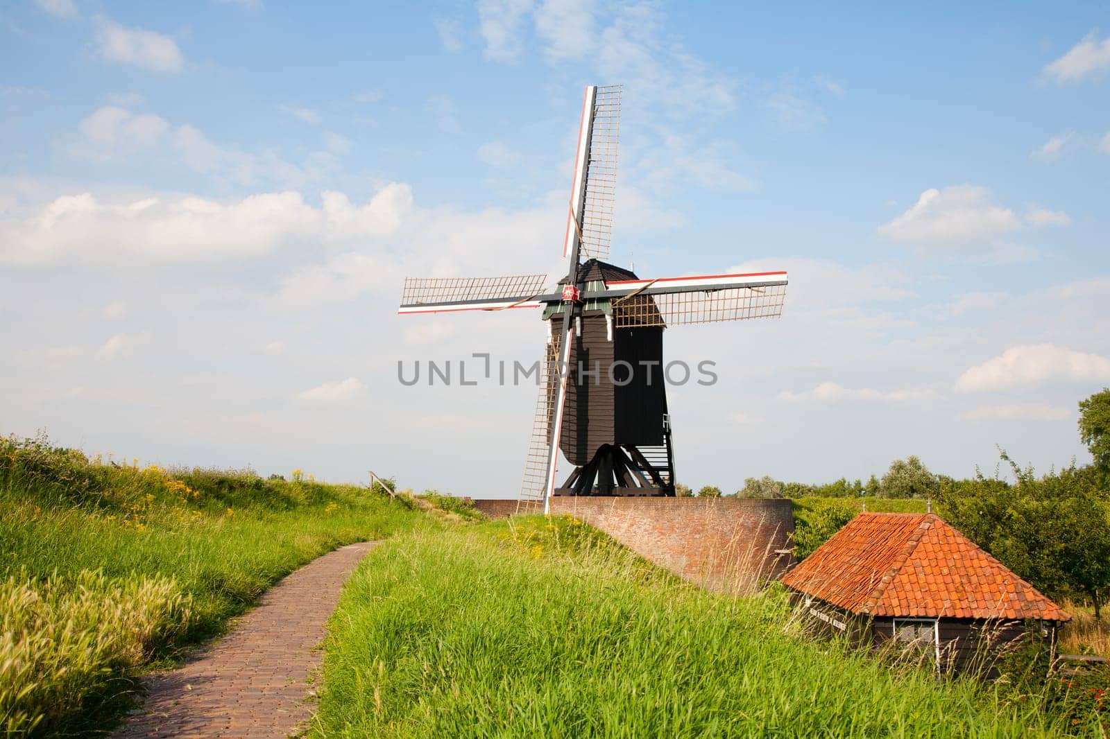 Windmill in Heusden, a fortified town in the Netherlands.