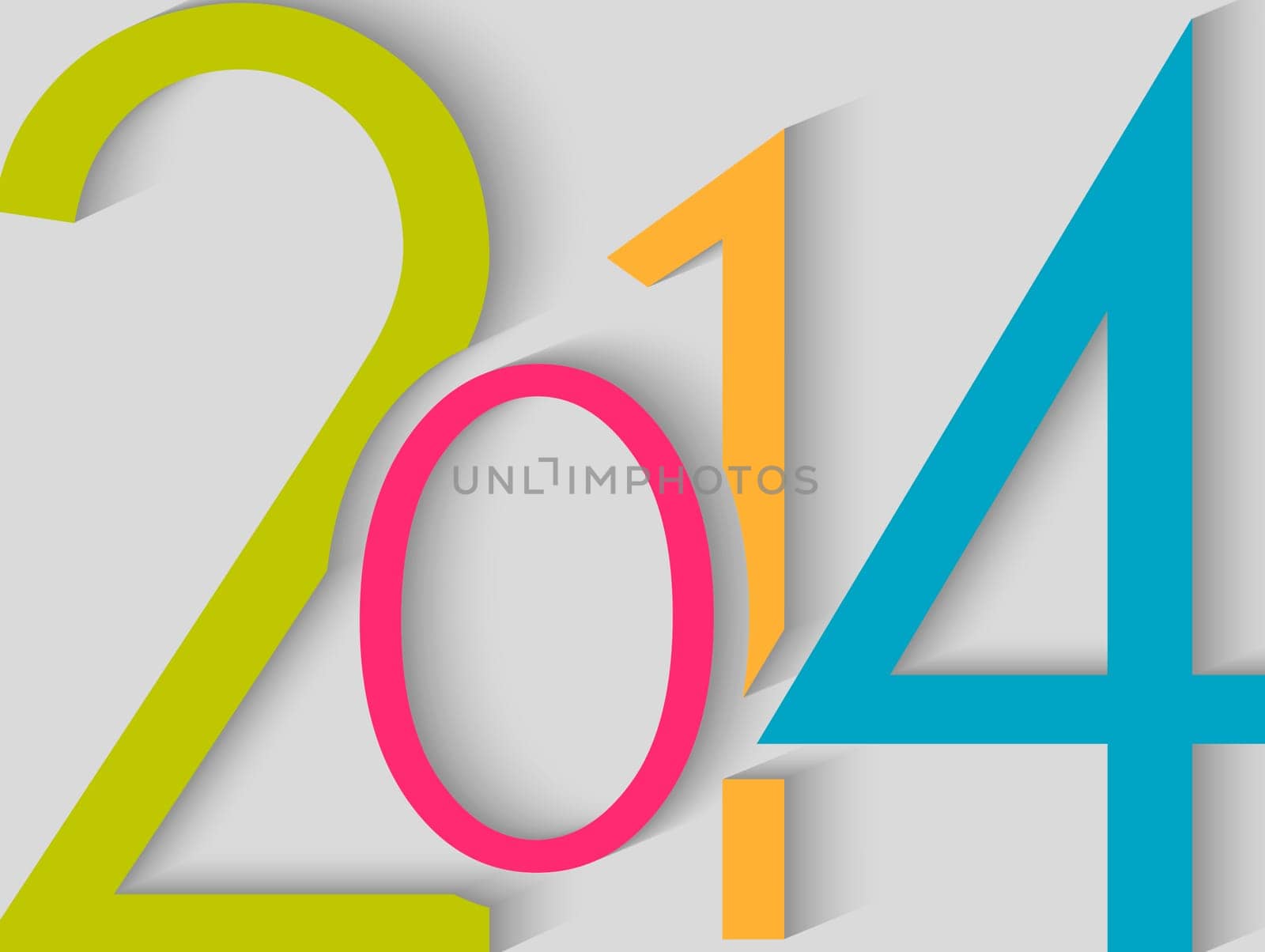 Happy new year 2014 season greeting card design. EPS10 vector file with transparency layers.