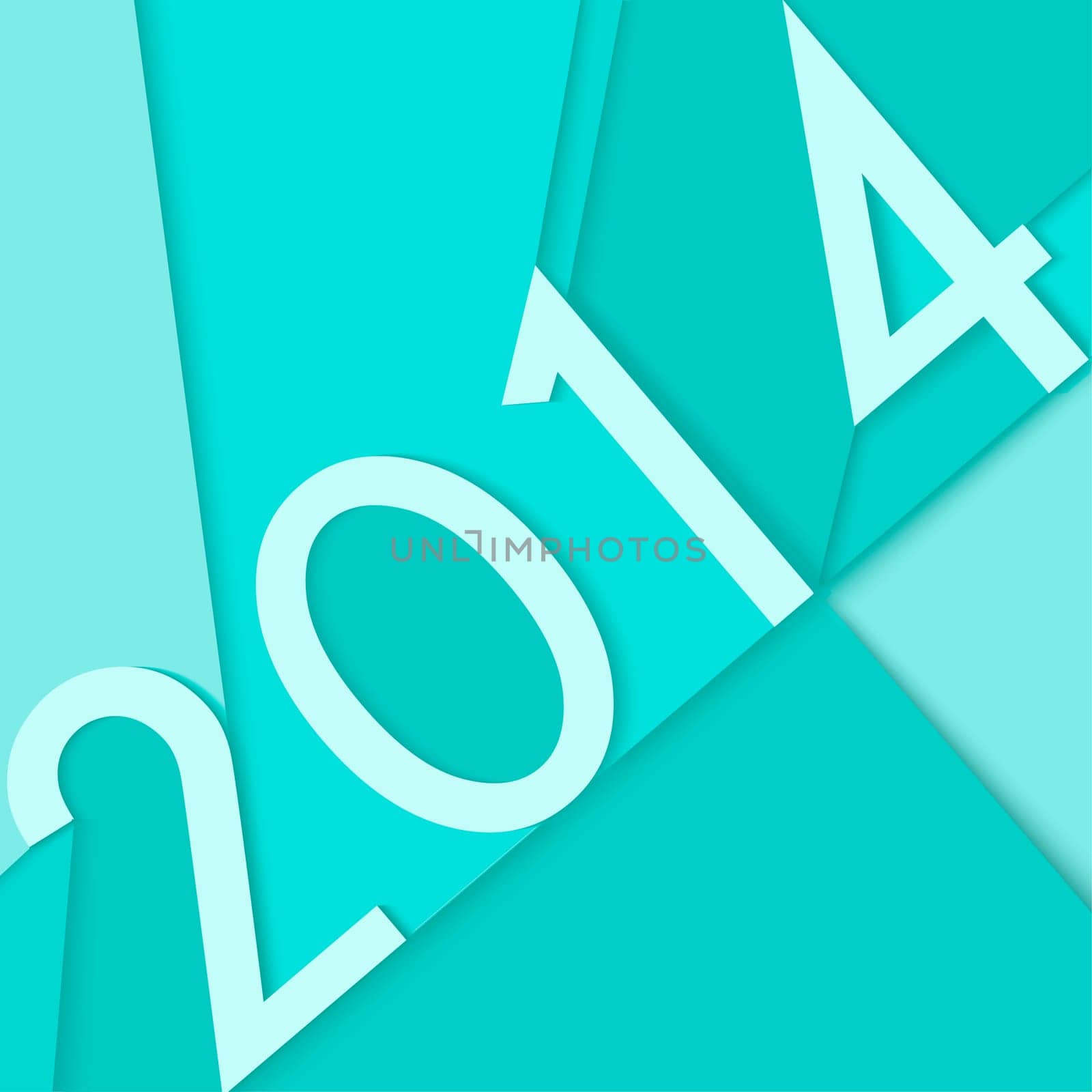 Happy new year 2014 holidays contemporary greeting card design background.  EPS10 vector file with transparency layers.