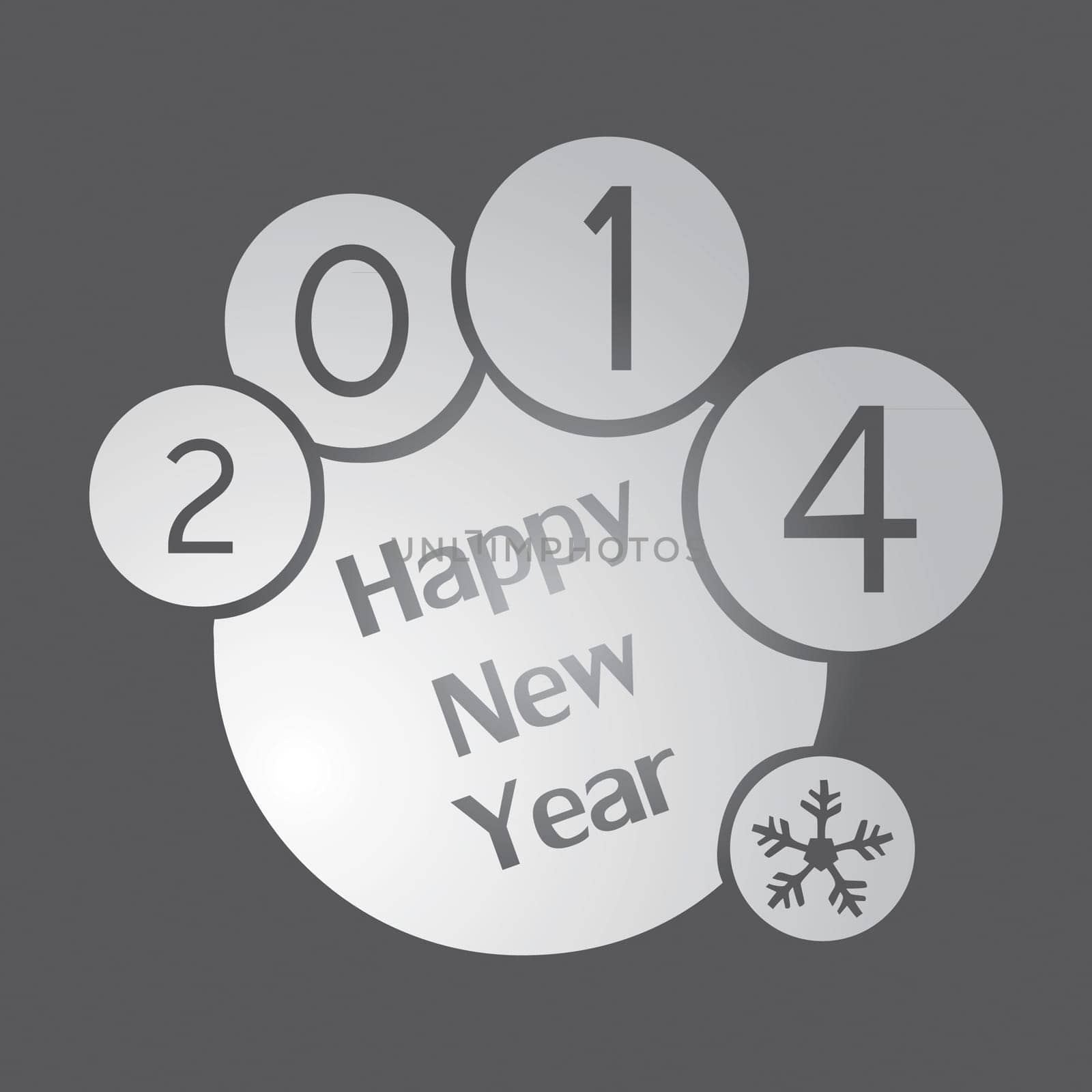 Happy new year 2014 holidays elegant greeting card background. EPS10 vector file organized in layers for easy editing.