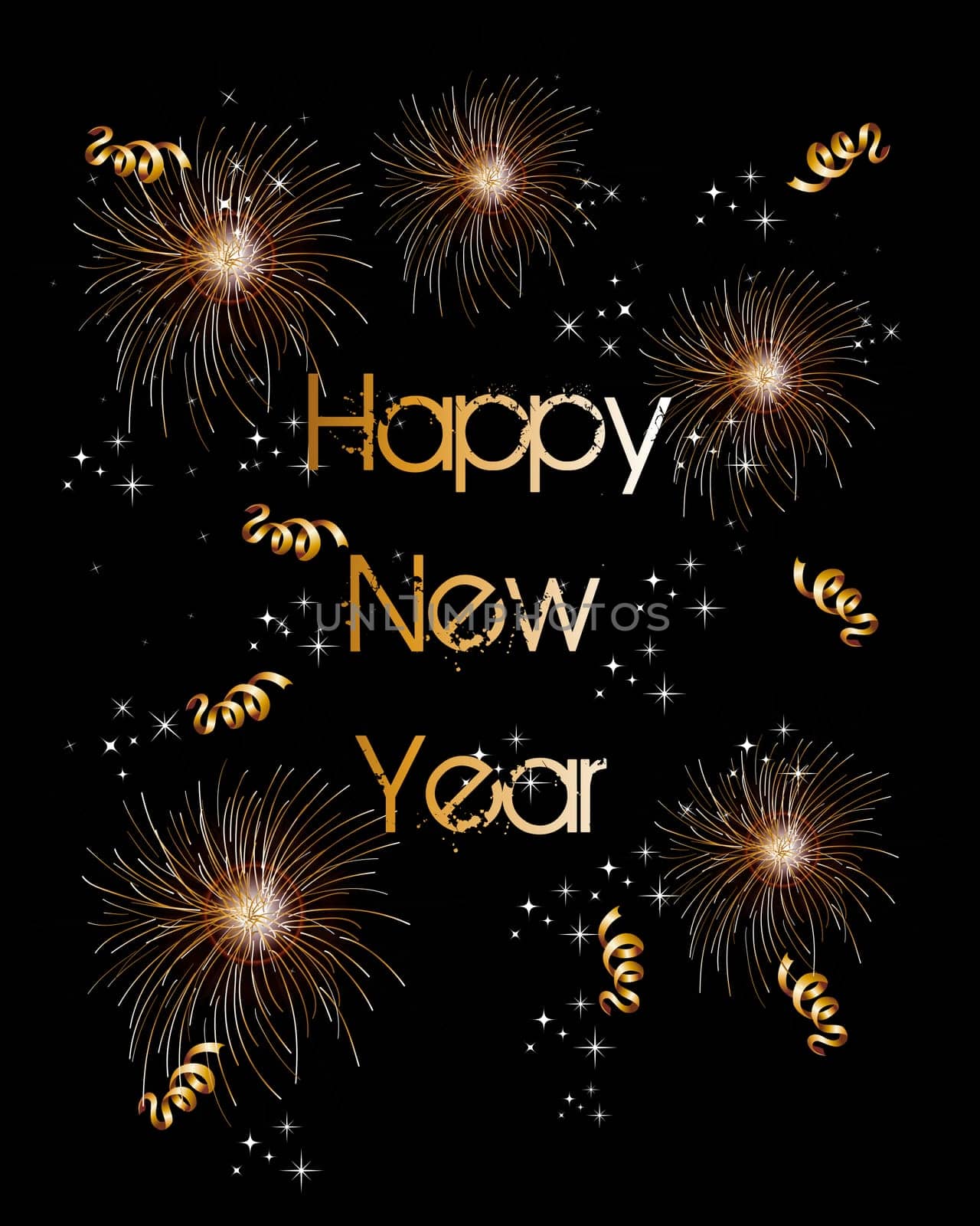 Happy new year 2014 holidays fireworks greeting card background. EPS10 illustration organized in layers for easy editing.