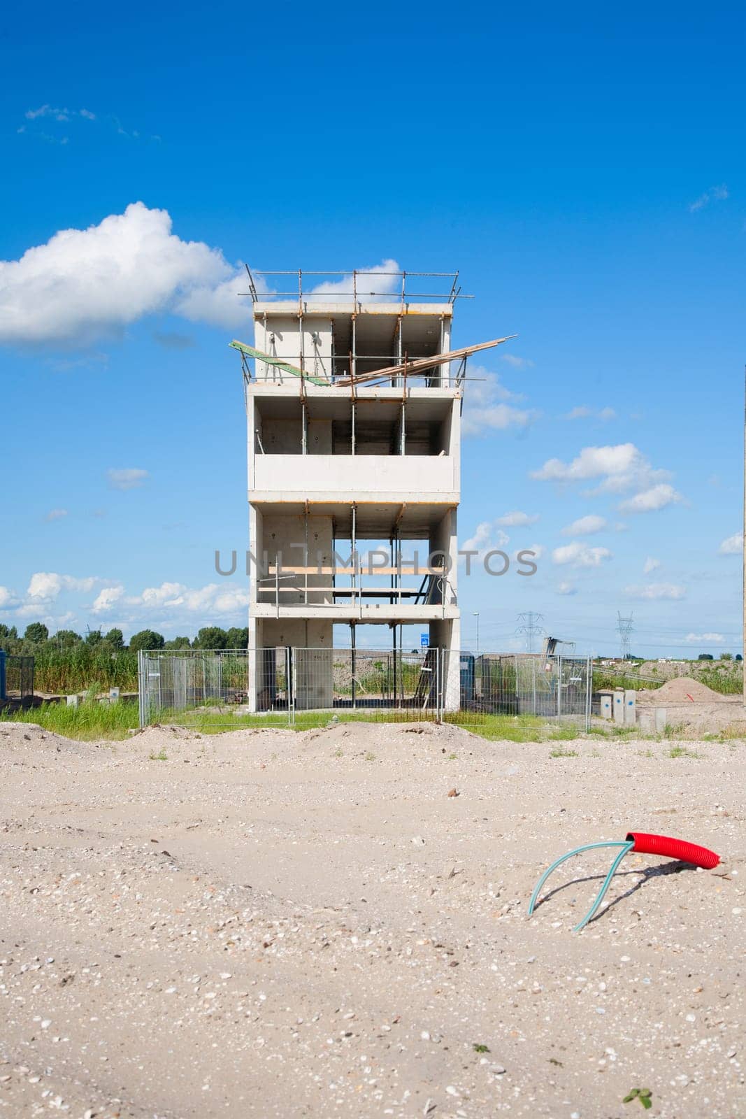 A construction site in Zeeburg, Amsterdam .