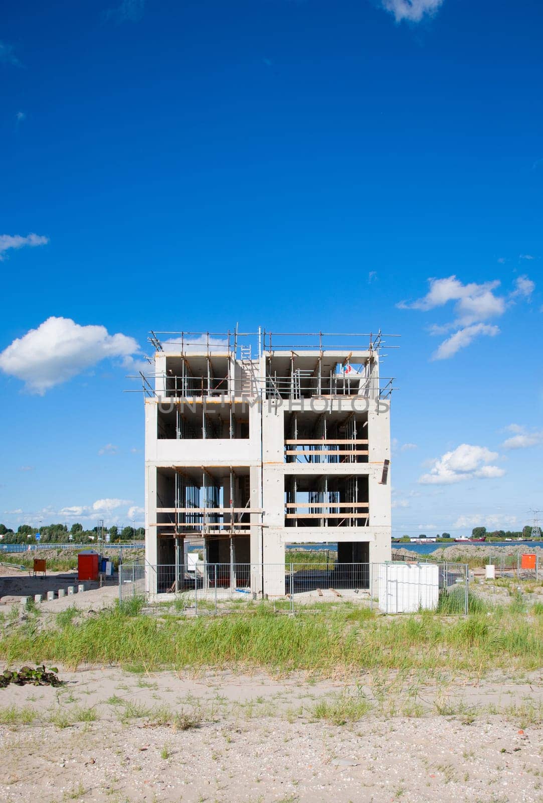 A construction site in Zeeburg, Amsterdam .