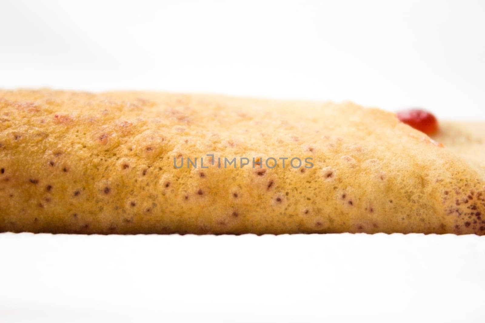 Strawberry Pancake on a white background.