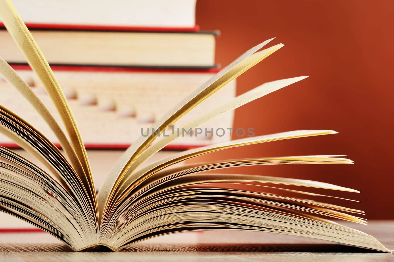 Composition with glasses and books on the table