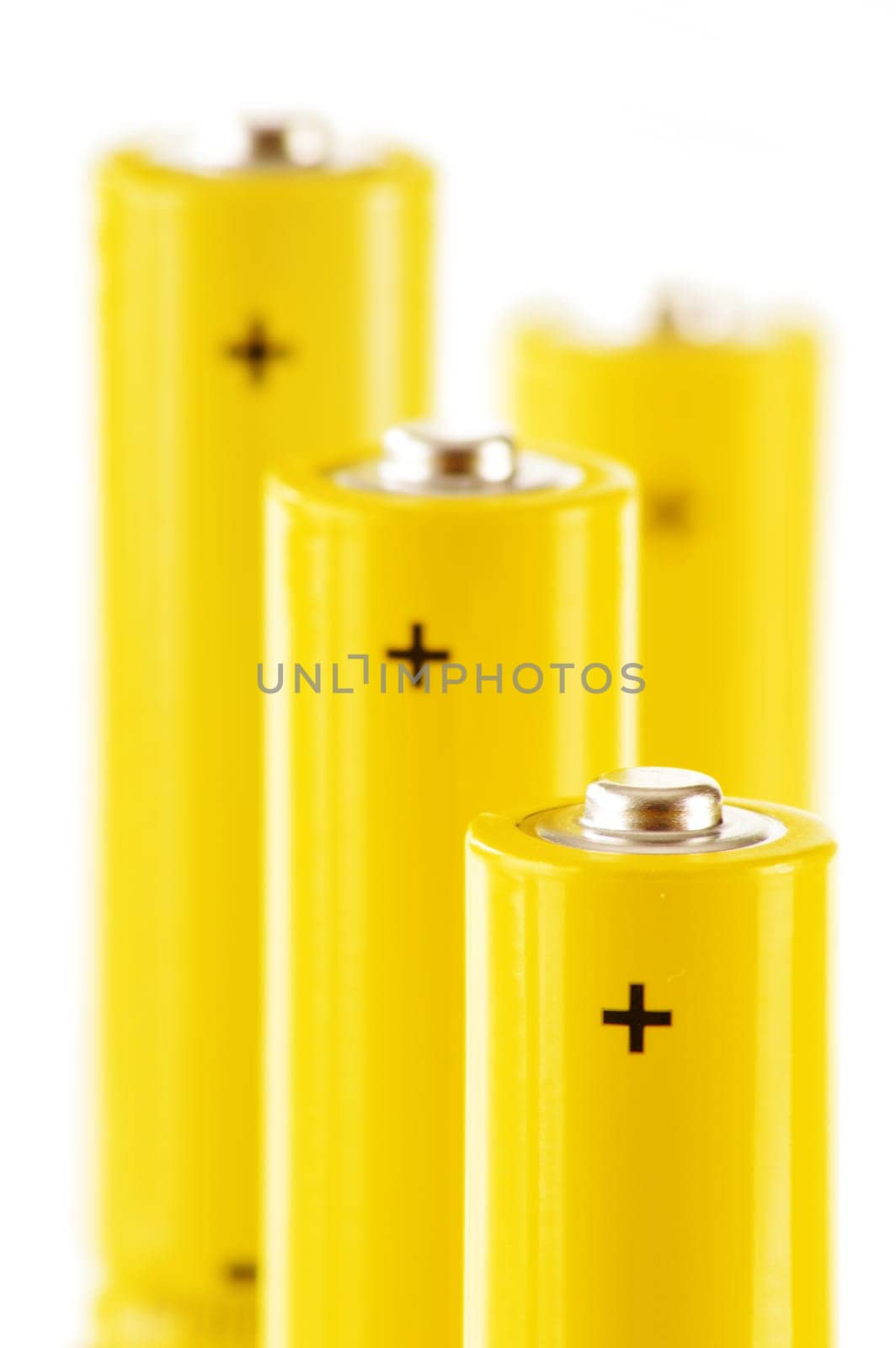 Composition with alkaline batteries. Chemical waste
