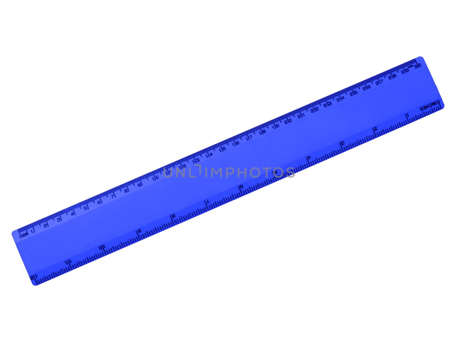 Rulers isolated against a plainwhite background