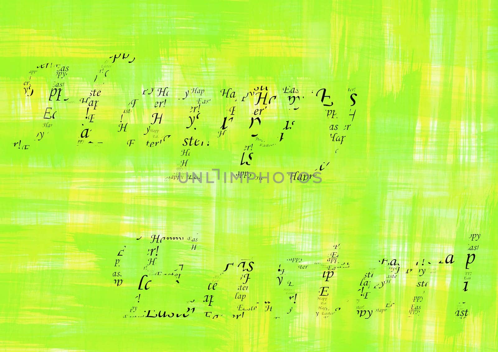 Green Yellow Easter Background with the Words Happy Easter